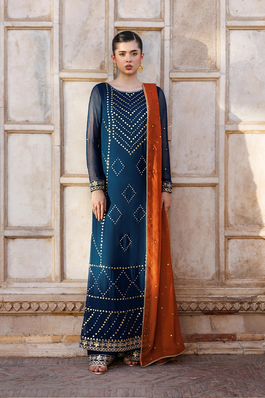Vanya | Virsa Formals | ED-011 - Formal Dress - available at Maria Faisal in UK and USA.