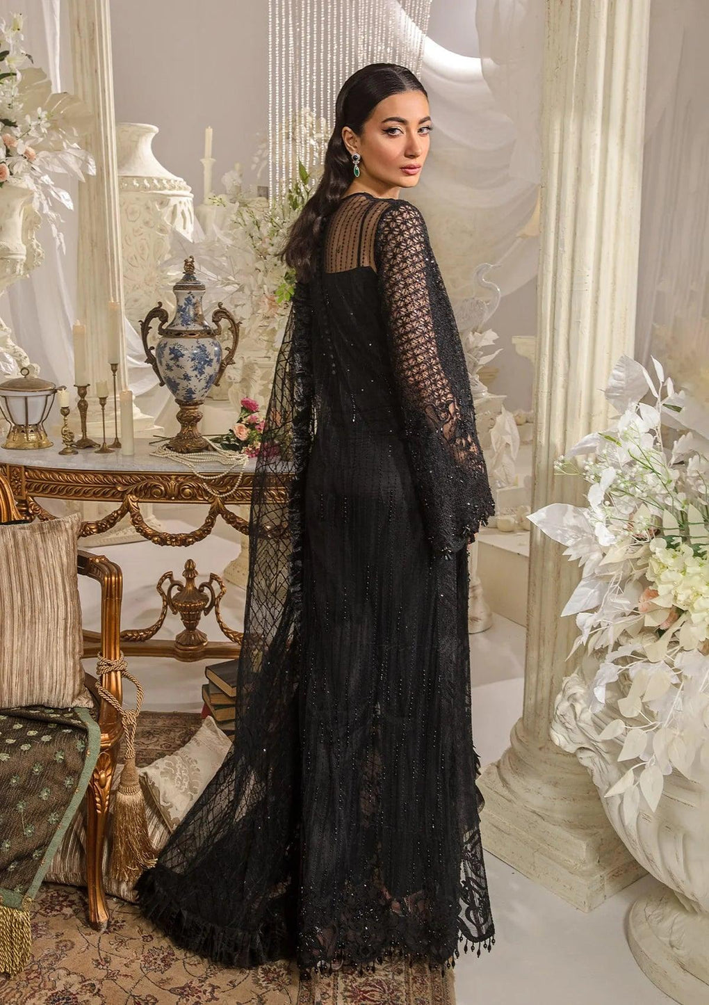 Elaf Premium | Evara Formals 24 | EFE-05 MAJESTY - Designer Dress with Intricate embroidery and embellishments. Shop elegent wedding dress at Maria Faisal.