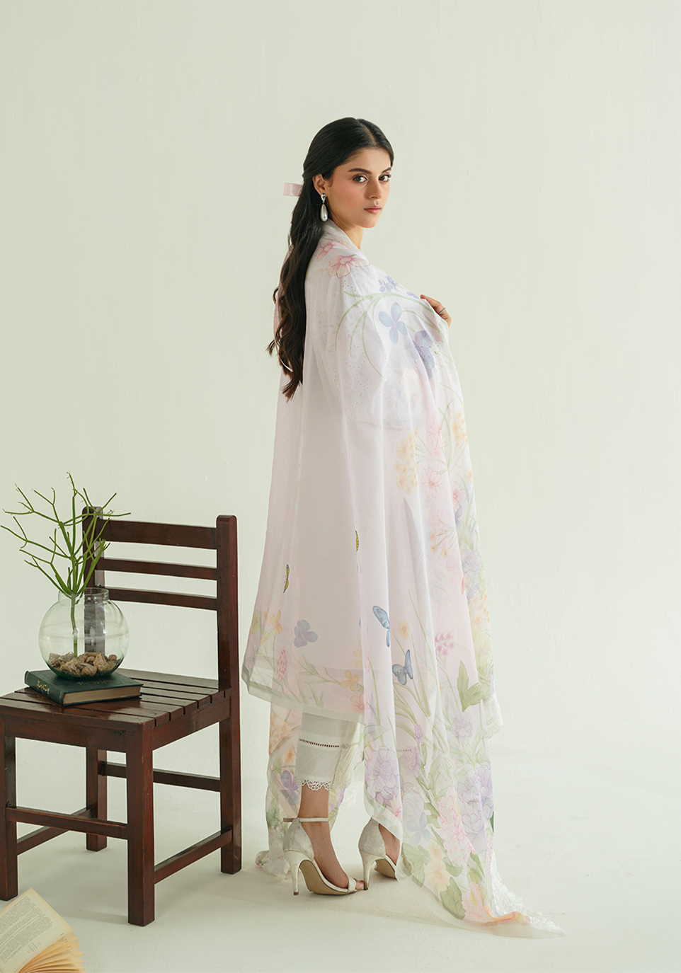 Zarqash | Whispers of Summer | FLORAL REVIERIE - Casual Dress - available at Maria Faisal in UK and USA.
