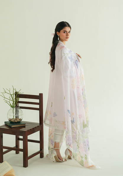 Zarqash | Whispers of Summer | FLORAL REVIERIE - Casual Dress - available at Maria Faisal in UK and USA.