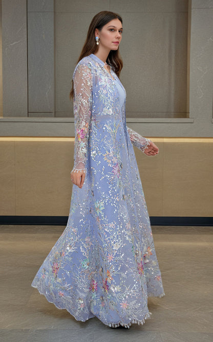 Threads and Motifs | Formal Dresses 25 | Net Embroidered Jacket - Ladies Clothes - Maria Faisal