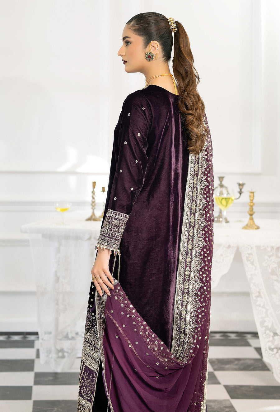Adans Libas | Velvet 25 | VELVET 7780 - Formal Dress - available at Maria Faisal in UK and USA.