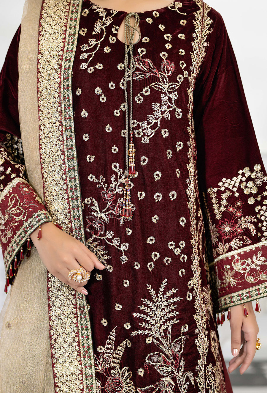 Adans Libas | Velvet 25 | VELVET 7781 - Formal Dress - available at Maria Faisal in UK and USA.