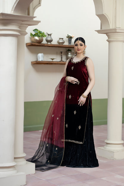 Purple Haze | Suraya Edit | SAHAR - Luxury Dress - available at Maria Faisal in UK and USA.