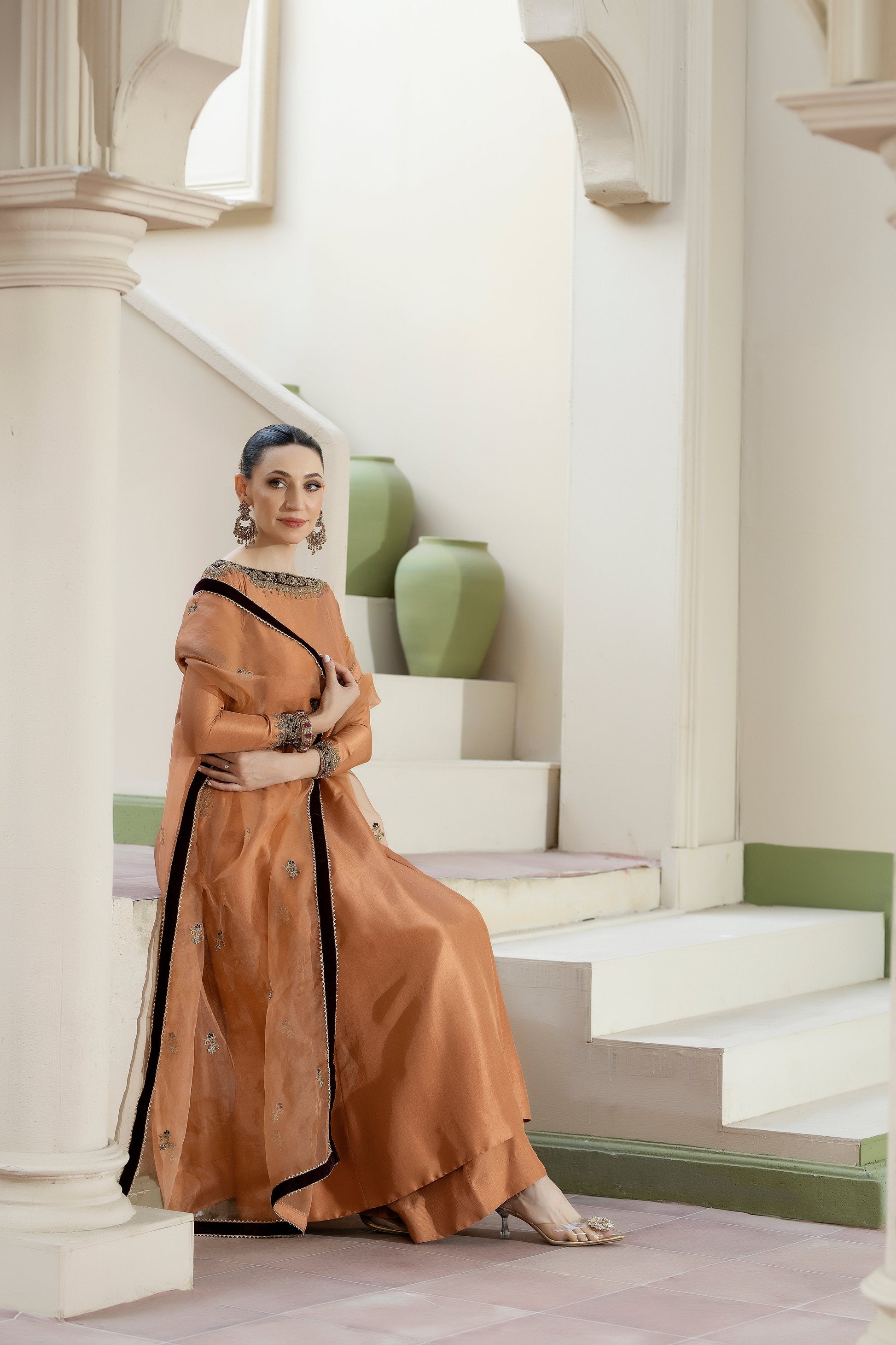 Purple Haze | Suraya Edit | FARRIN - Luxury Dress - available at Maria Faisal in UK and USA.