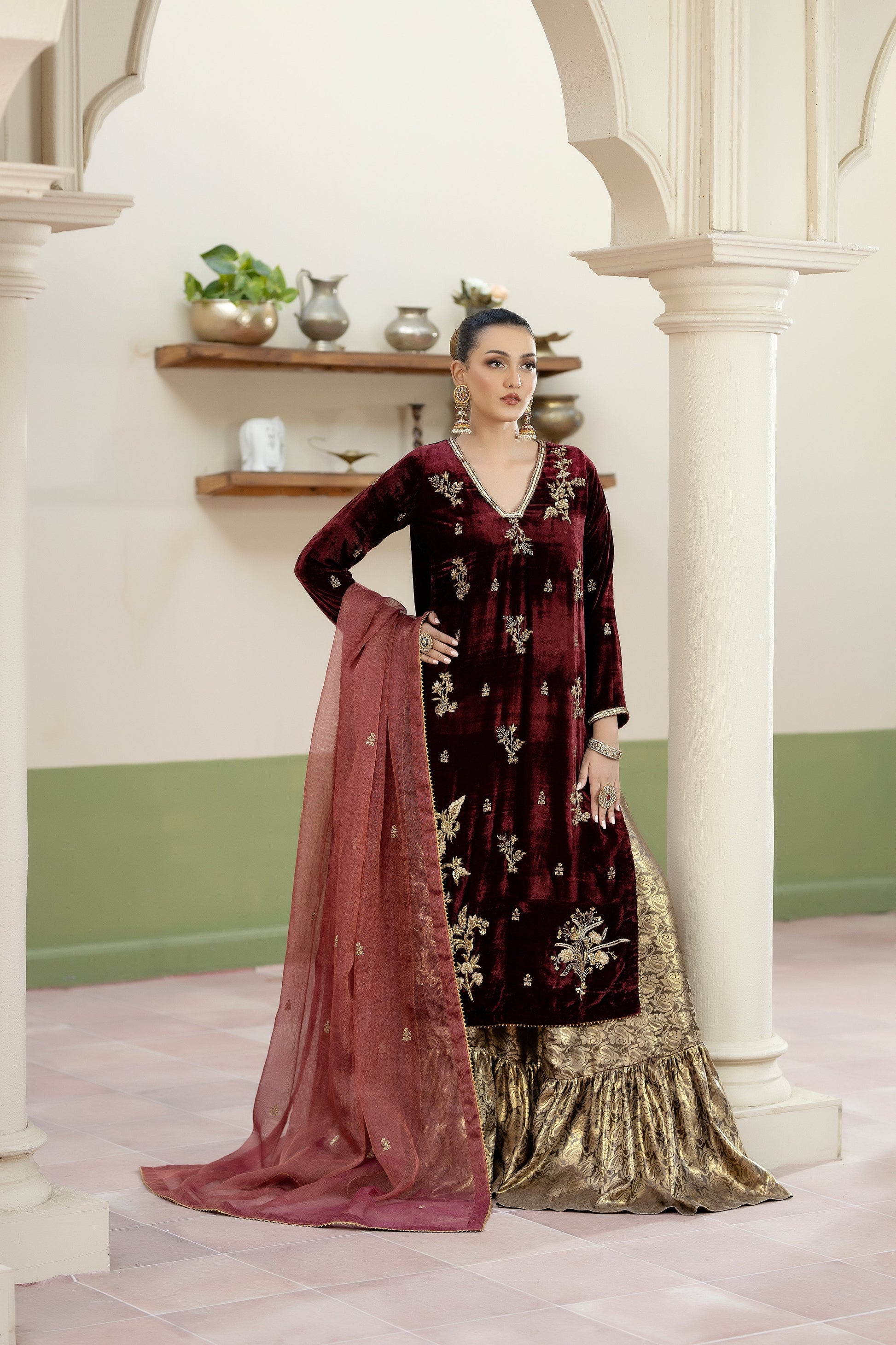 Purple Haze | Suraya Edit | YASNA - Luxury Dress - available at Maria Faisal in UK and USA.