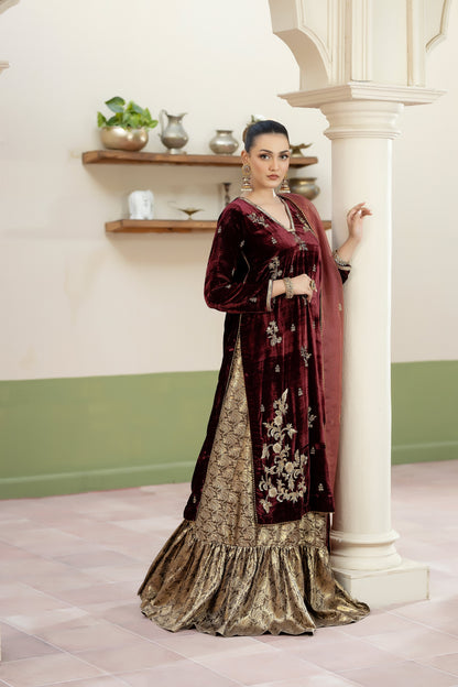 Purple Haze | Suraya Edit | YASNA - Luxury Dress - available at Maria Faisal in UK and USA.
