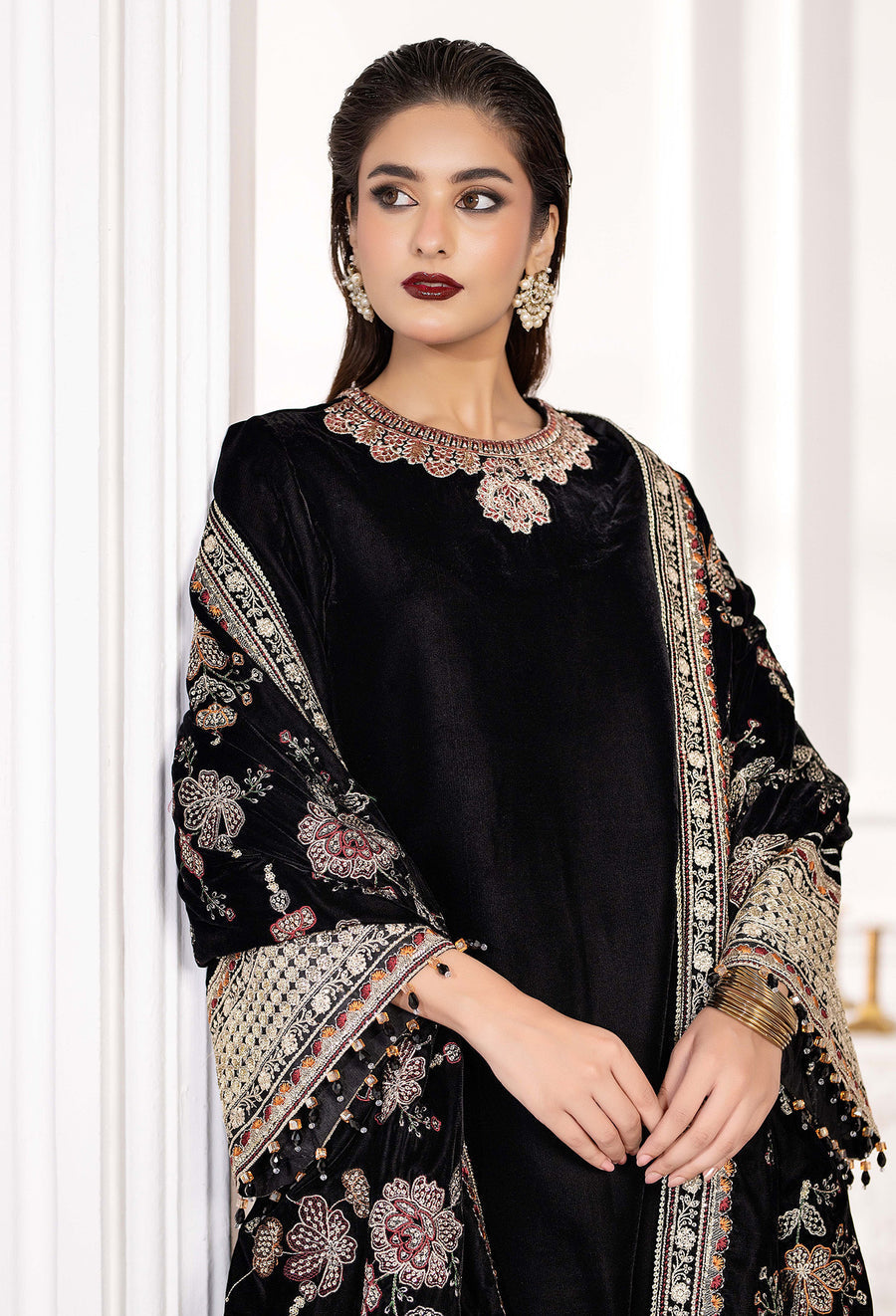 Adans Libas | Velvet 25 | VELVET 7785 - Formal Dress - available at Maria Faisal in UK and USA.