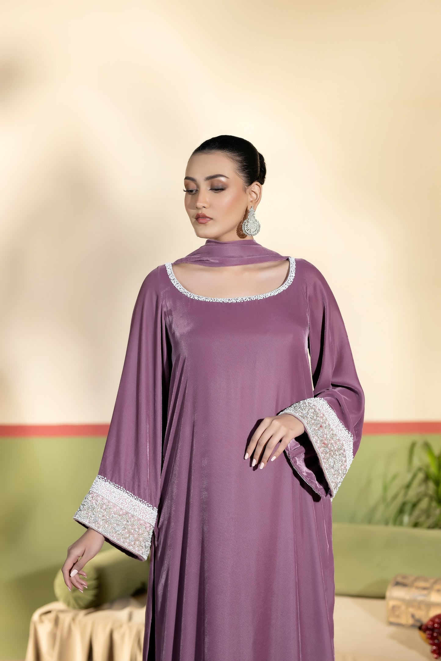 Purple Haze | Suraya Edit | ROYA - Luxury Dress - available at Maria Faisal in UK and USA.
