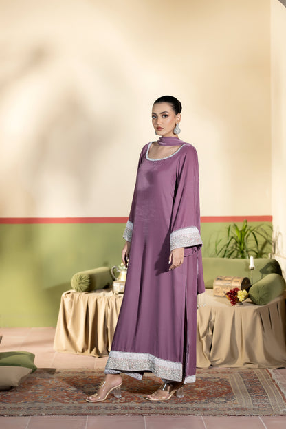 Purple Haze | Suraya Edit | ROYA - Luxury Dress - available at Maria Faisal in UK and USA.