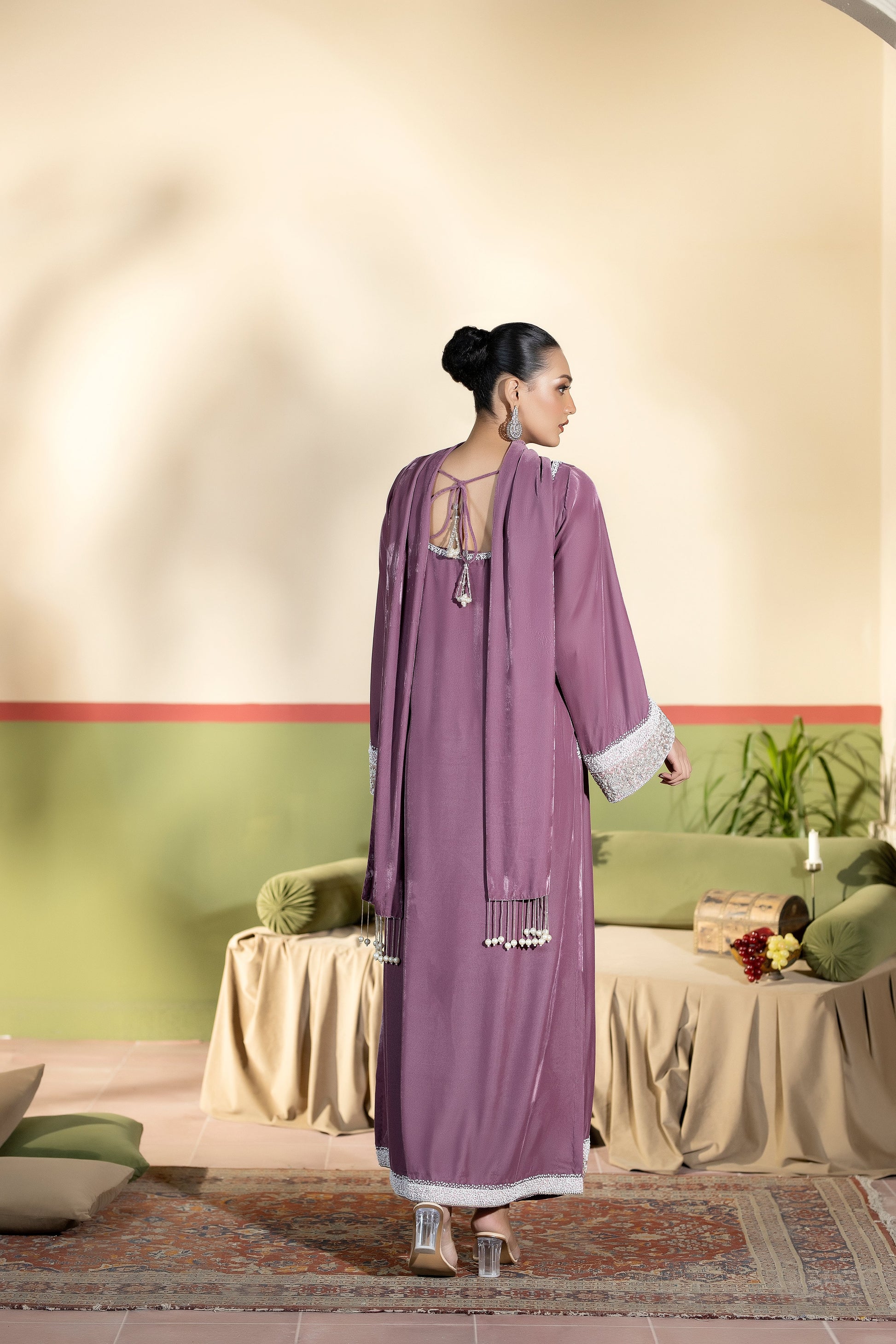 Purple Haze | Suraya Edit | ROYA - Luxury Dress - available at Maria Faisal in UK and USA.