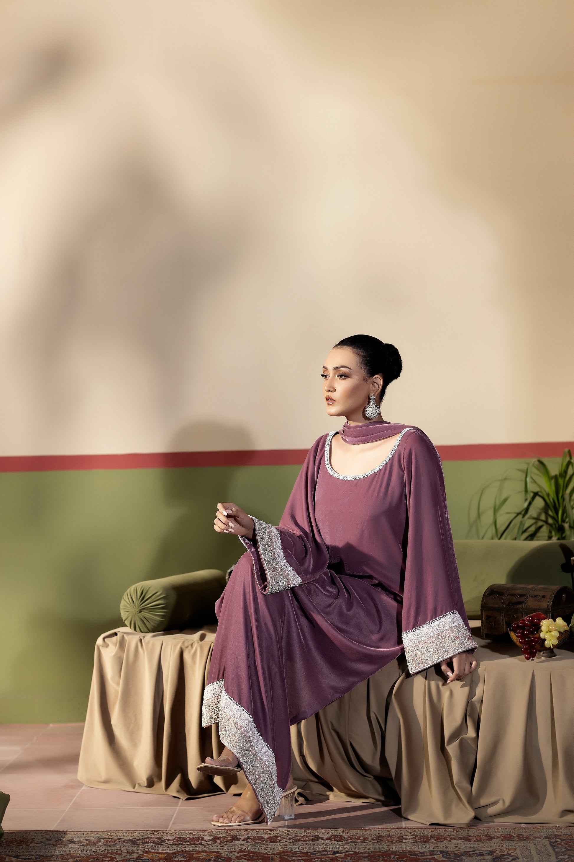 Purple Haze | Suraya Edit | ROYA - Luxury Dress - available at Maria Faisal in UK and USA.