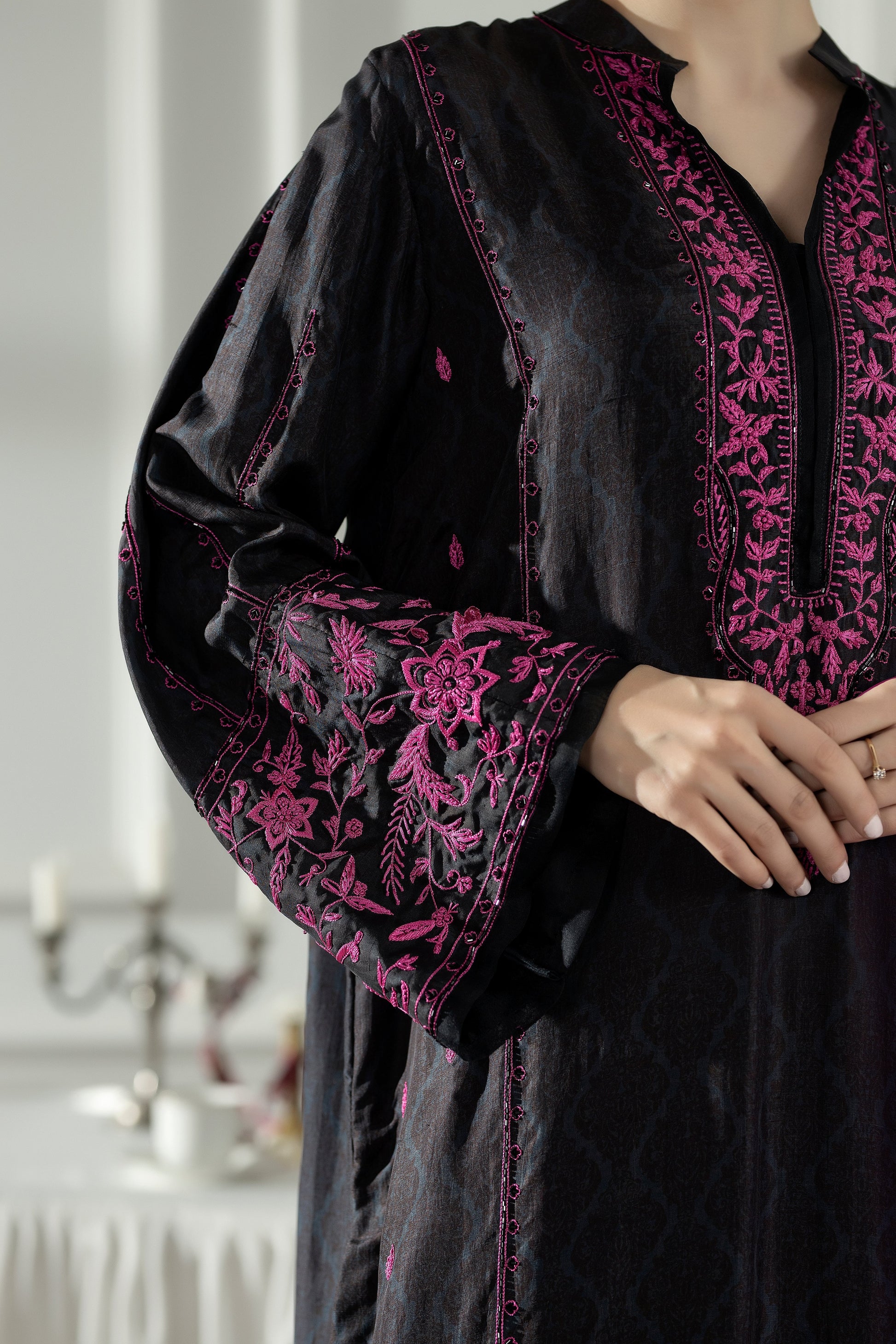 Purple Haze | Suraya Edit | Bedazzled - Luxury Dress - available at Maria Faisal in UK and USA.