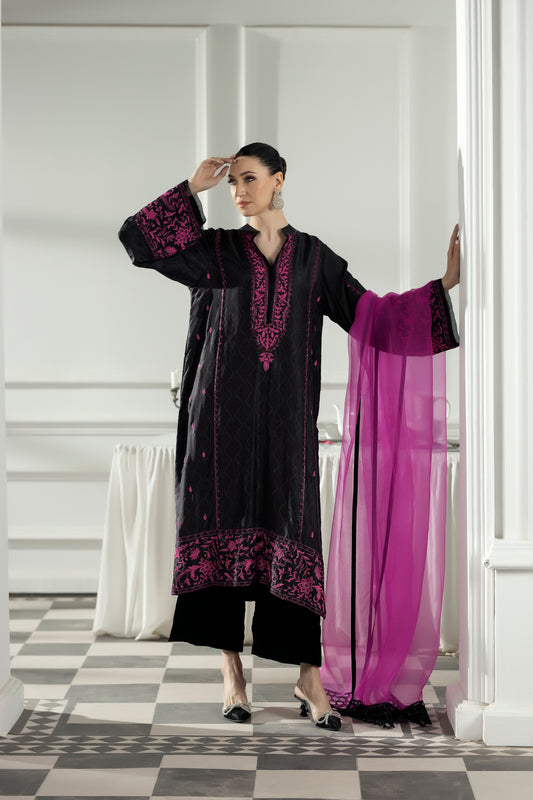 Purple Haze | Suraya Edit | Bedazzled - Luxury Dress - available at Maria Faisal in UK and USA.