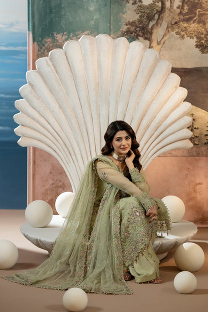 Raeesa Premium | Kimora Luxury Organza | HU-61 - Dress - available at Maria Faisal in UK and USA.
