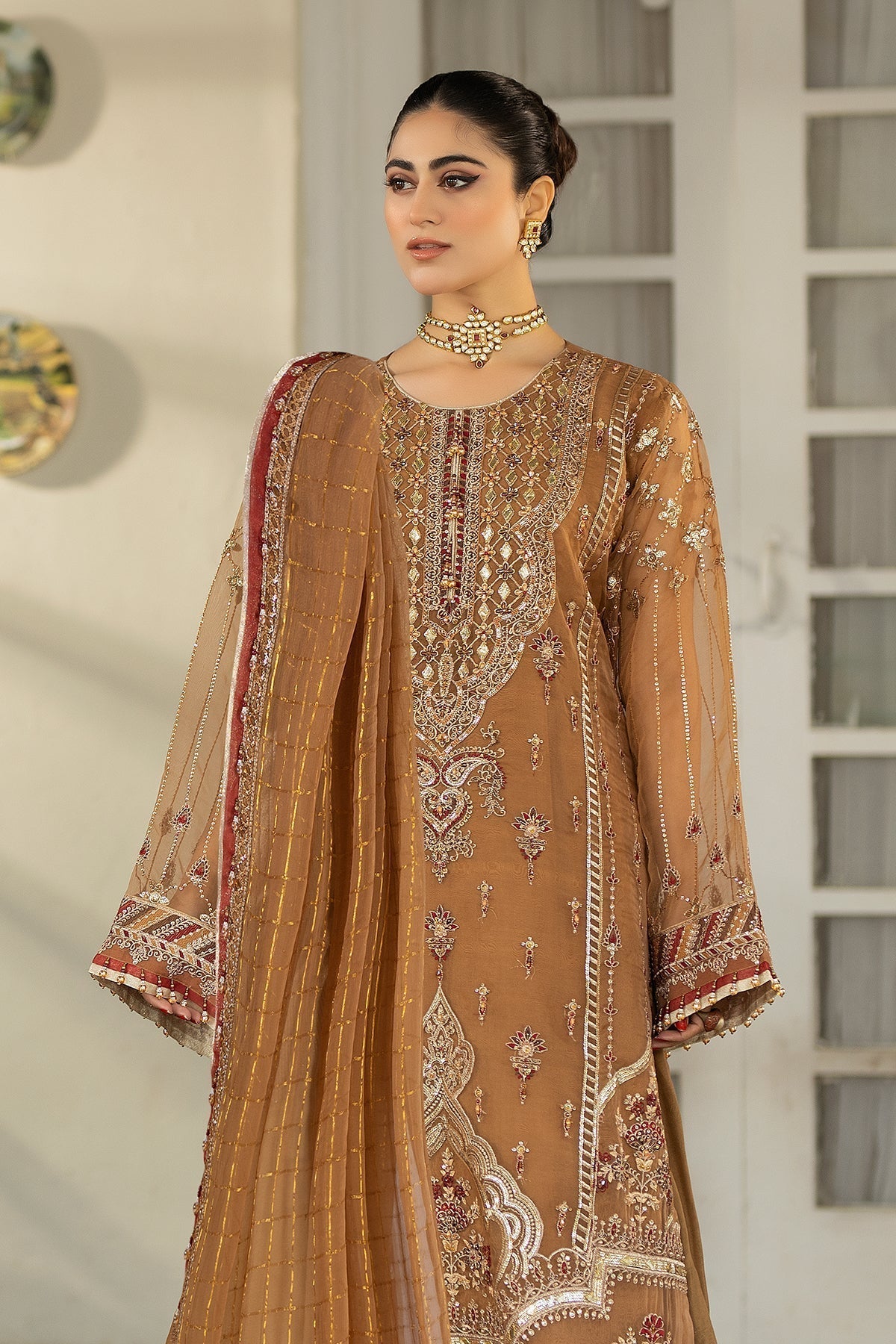Raeesa Premium | Dehleez Formals | DL-1025 Tarz -E- Zameen - Ladies Clothes - Maria Faisal