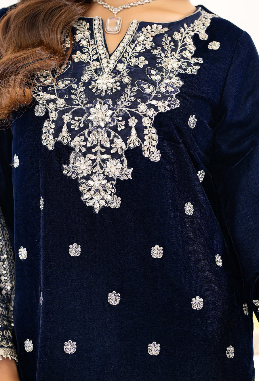 Adans Libas | Velvet 25 | VELVET 7787 - Formal Dress - available at Maria Faisal in UK and USA.