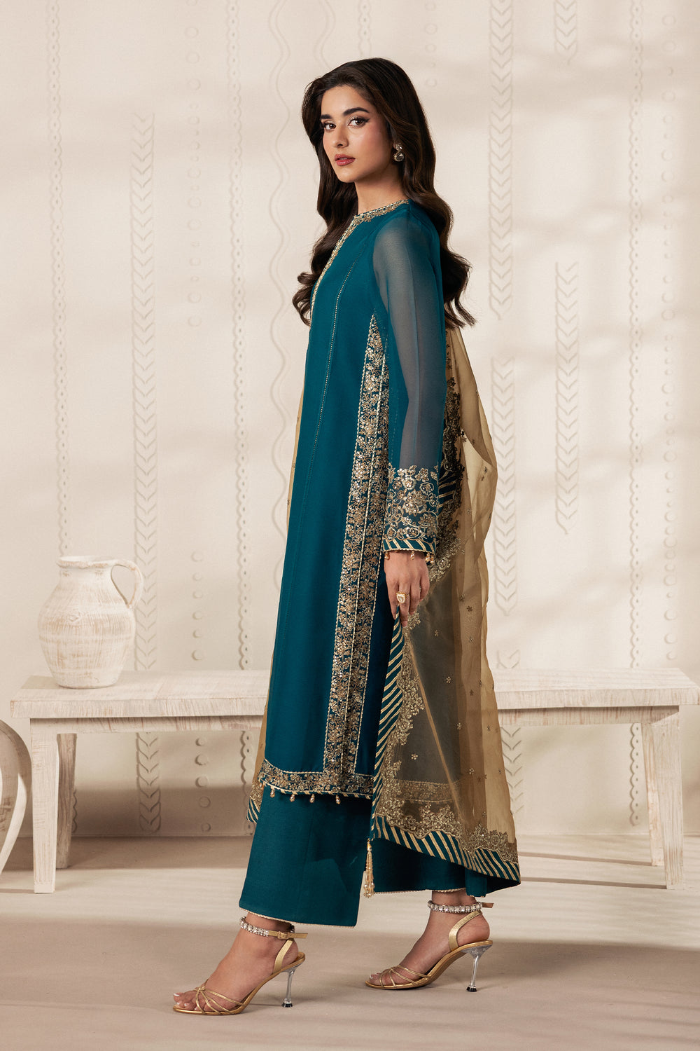 Zarif | Bayaan Formals | JHEEL - Formal Dress - available at Maria Faisal in UK and USA.