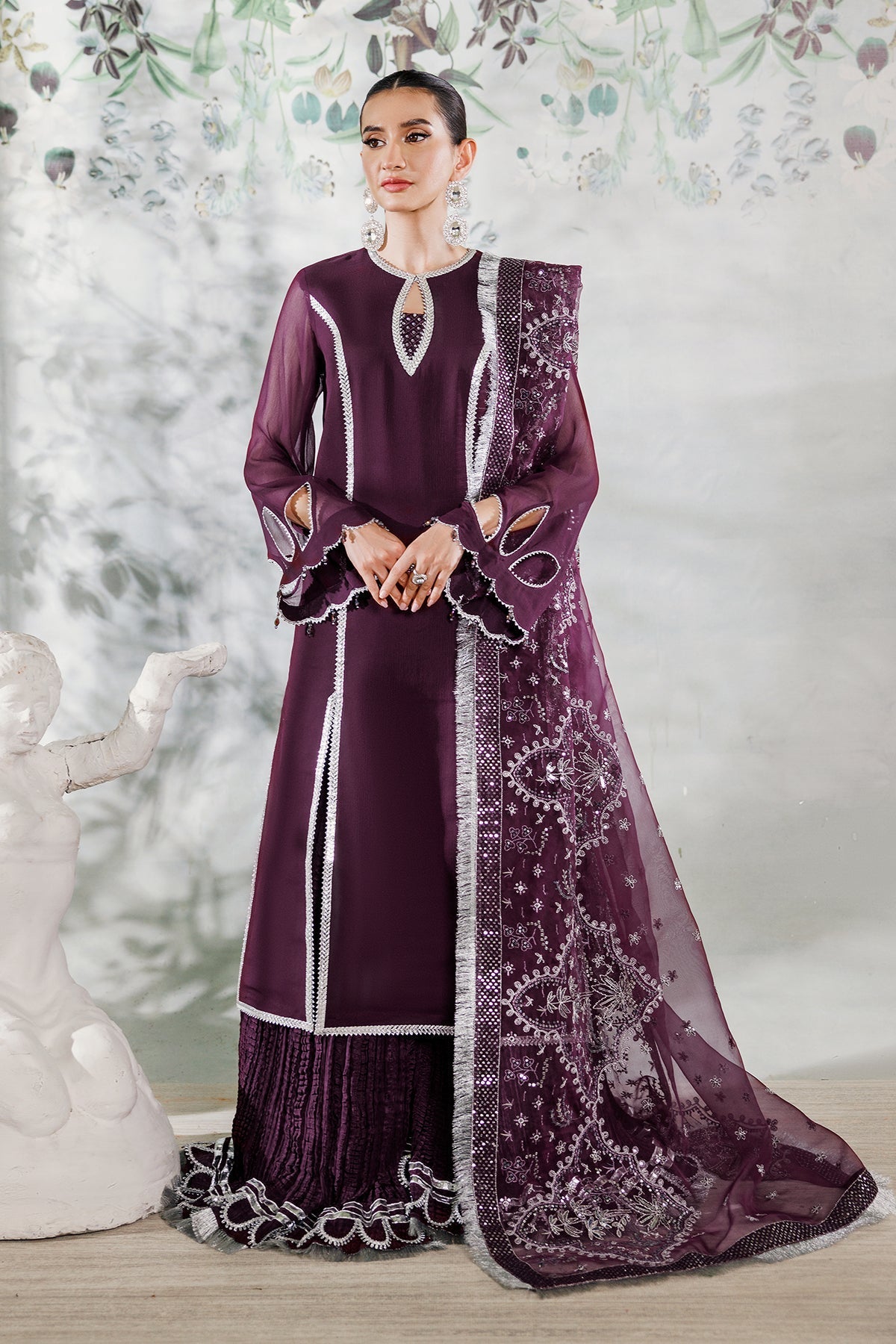 Alizeh | Ready to wear | Purple Dress 3 piece - RTW1023 - Ladies Clothes - Maria Faisal