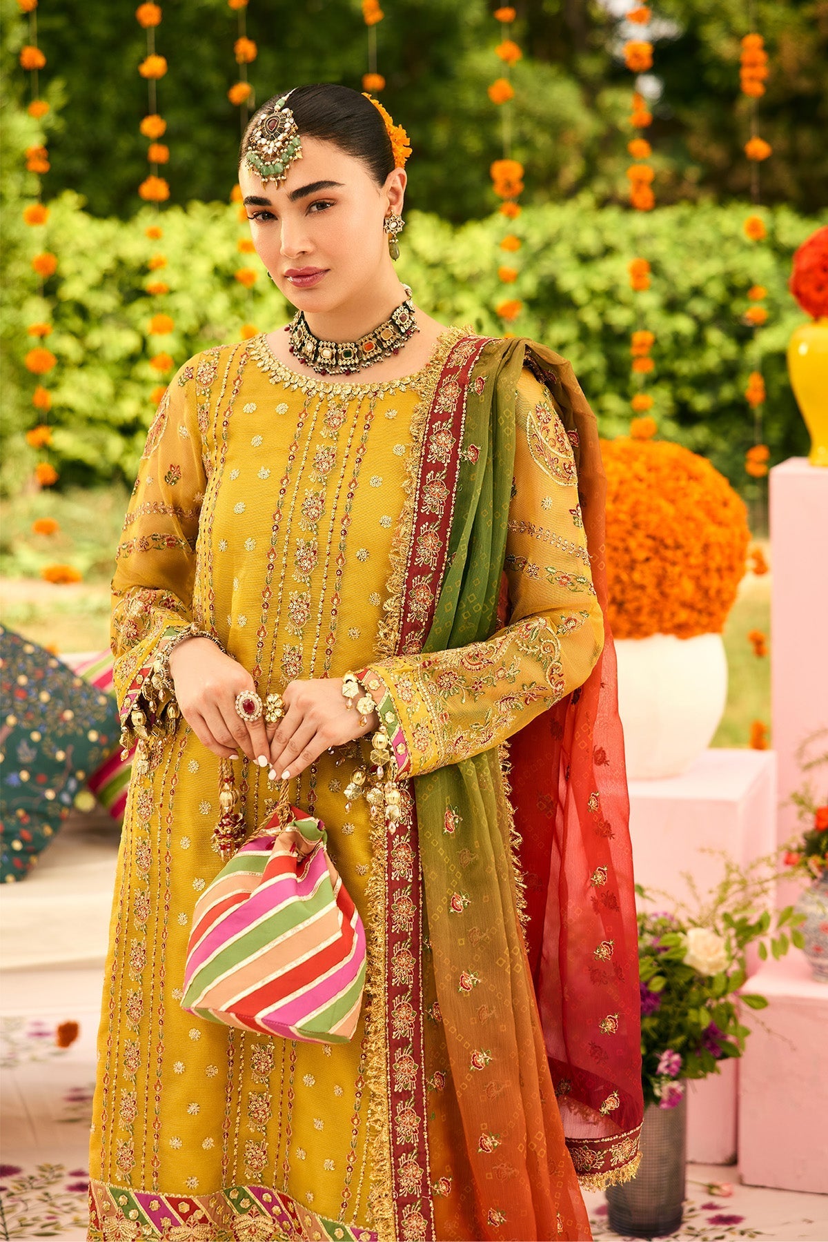 Alizeh | Shehnai The Festive Edit | AF-ZN-2215-Zarposh - Formal Dress - available at Maria Faisal in UK and USA.