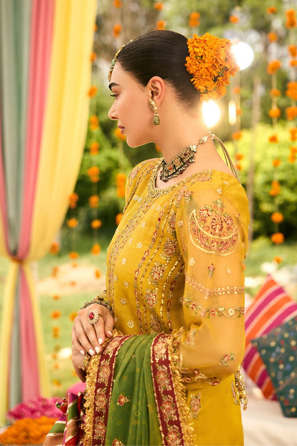 Alizeh | Shehnai The Festive Edit | AF-ZN-2215-Zarposh - Formal Dress - available at Maria Faisal in UK and USA.