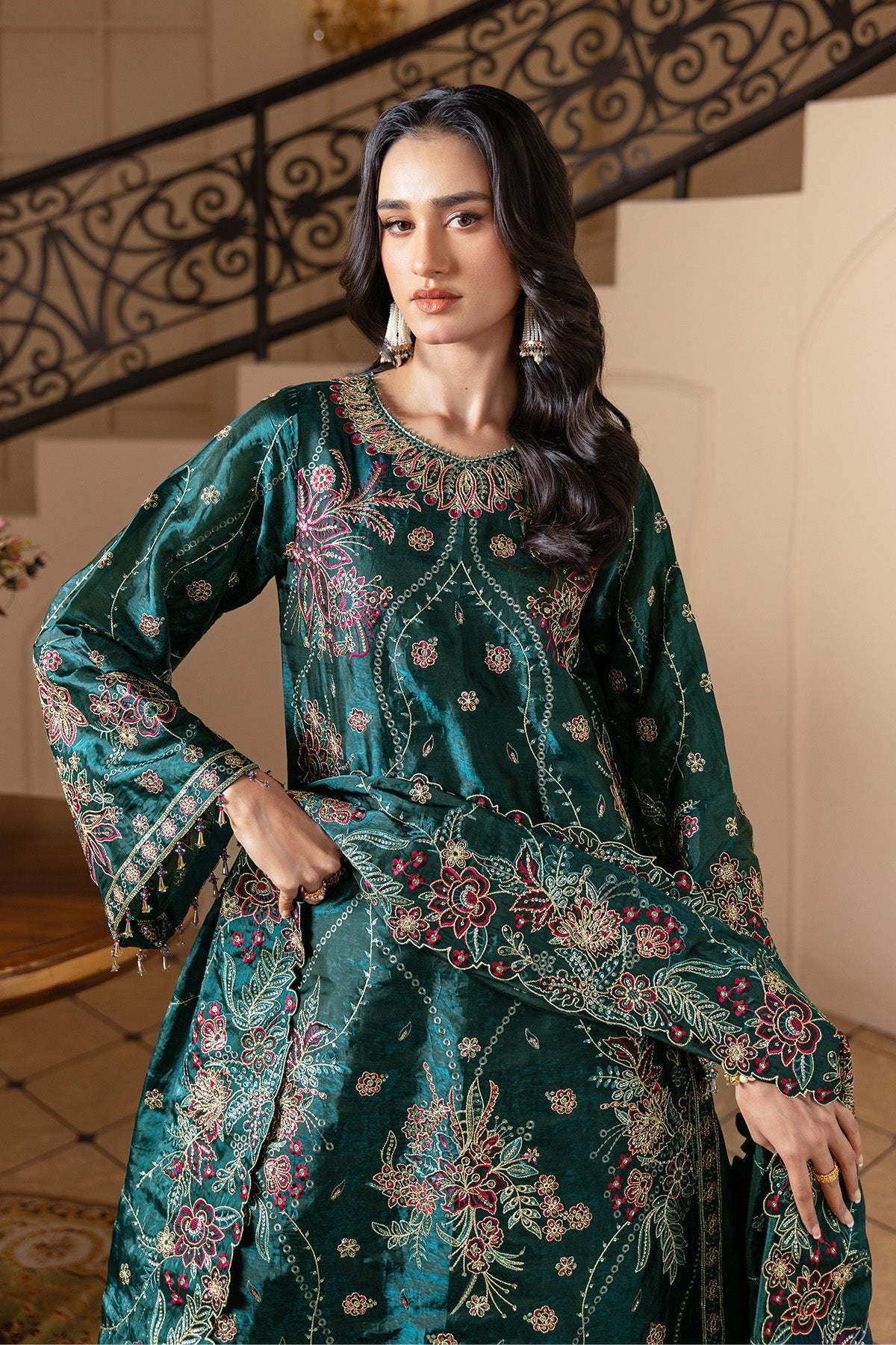 Alizeh | Aaina A Reflection of Elegance | AF-SS-2243-Elif - Dress - available at Maria Faisal in UK and USA.