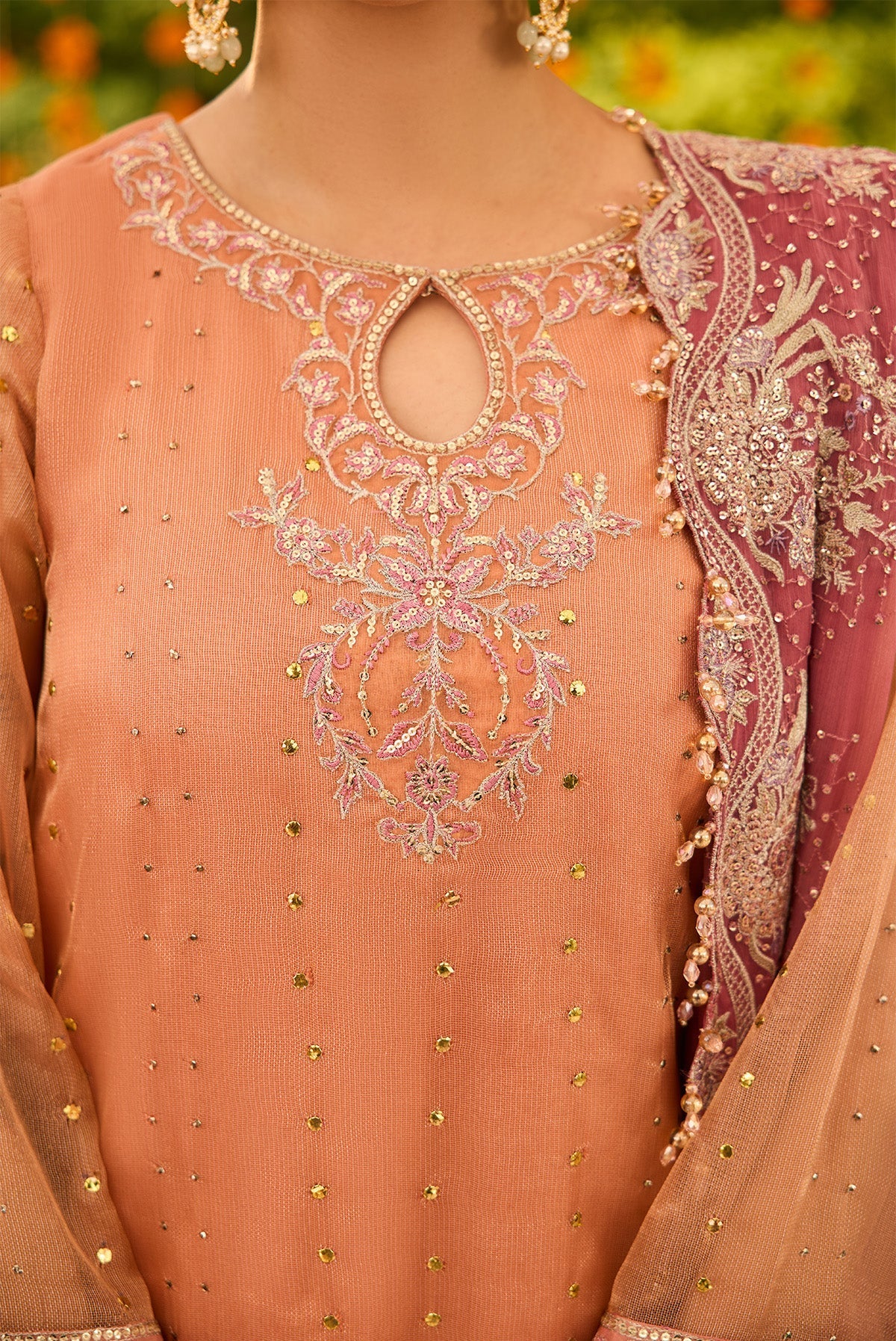 Alizeh | Shehnai The Festive Edit | AF-ZN-2218-Sitara - Formal Dress - available at Maria Faisal in UK and USA.