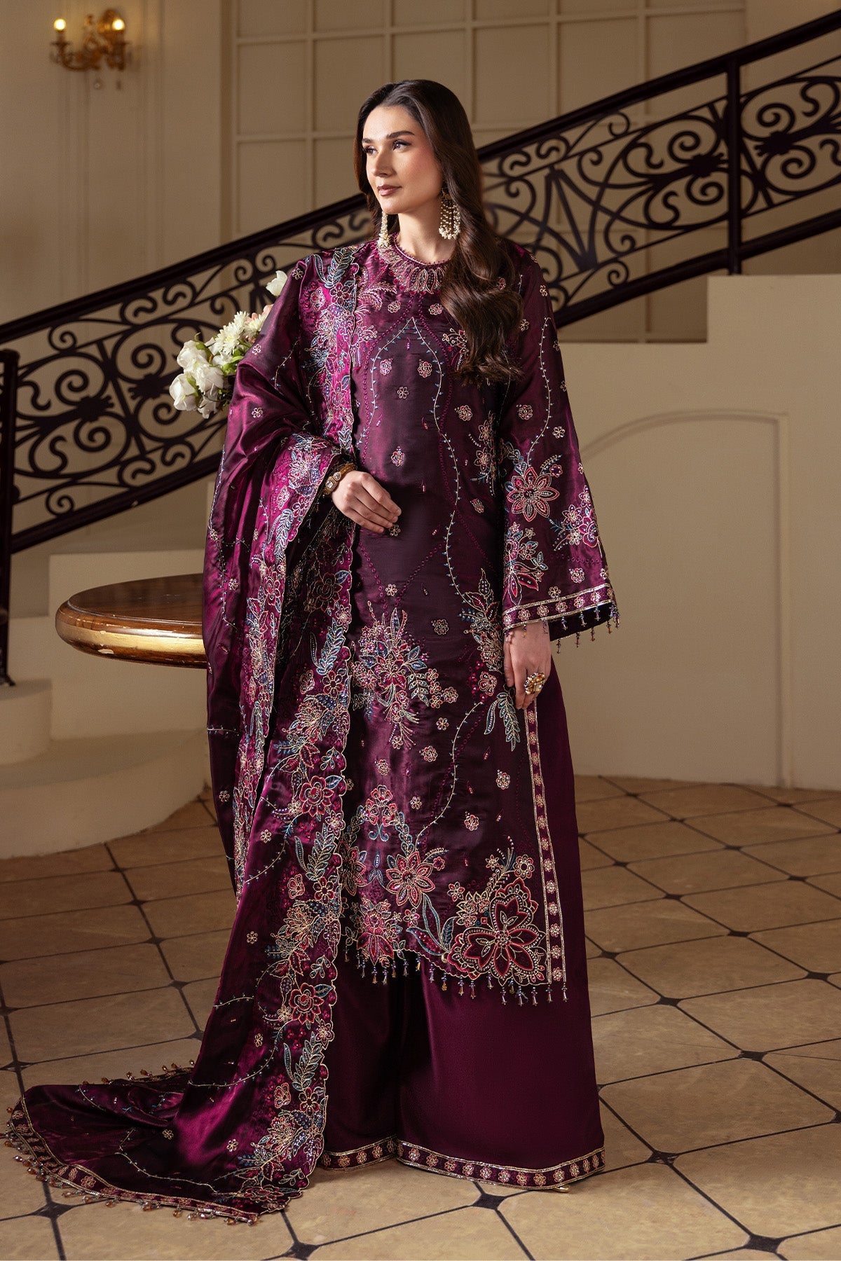 Alizeh | Aaina A Reflection of Elegance | AF-SS-2242-Melisa - Dress - available at Maria Faisal in UK and USA.