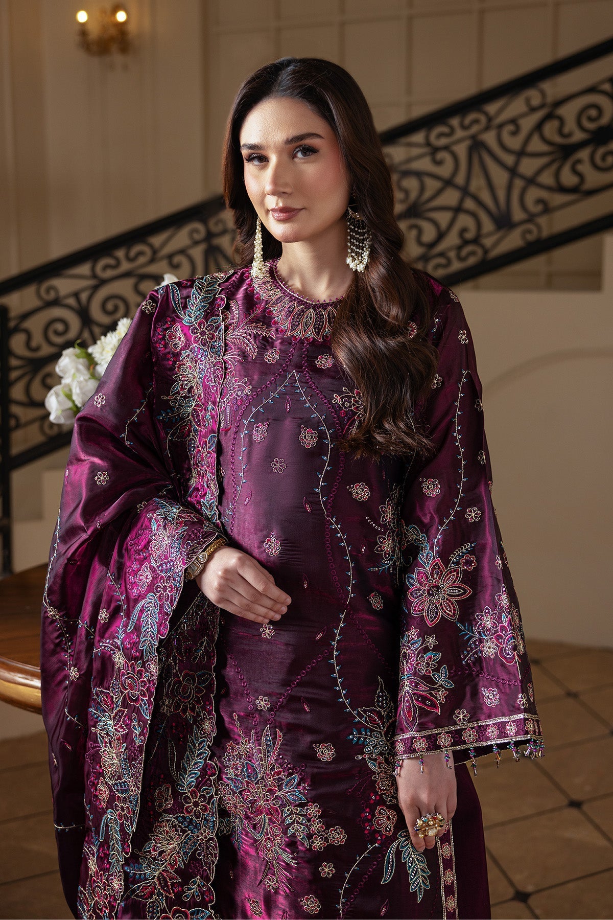 Alizeh | Aaina A Reflection of Elegance | AF-SS-2242-Melisa - Dress - available at Maria Faisal in UK and USA.