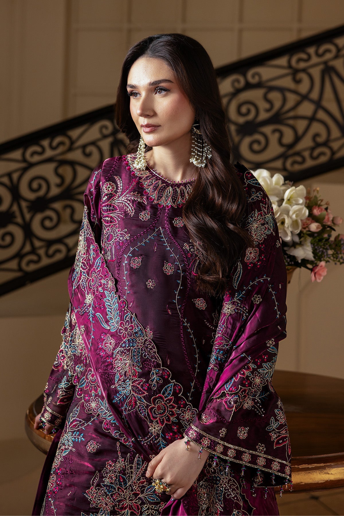 Alizeh | Aaina A Reflection of Elegance | AF-SS-2242-Melisa - Dress - available at Maria Faisal in UK and USA.