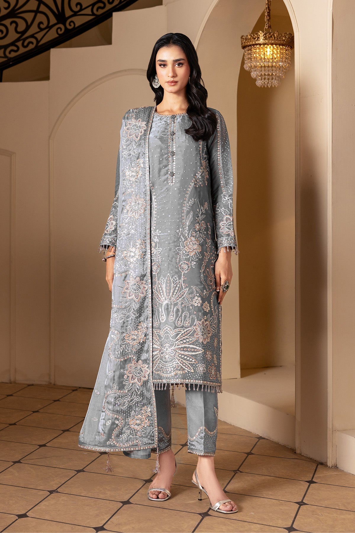 Alizeh | Aaina A Reflection of Elegance | AF-SS-2239-Kundan - Dress - available at Maria Faisal in UK and USA.