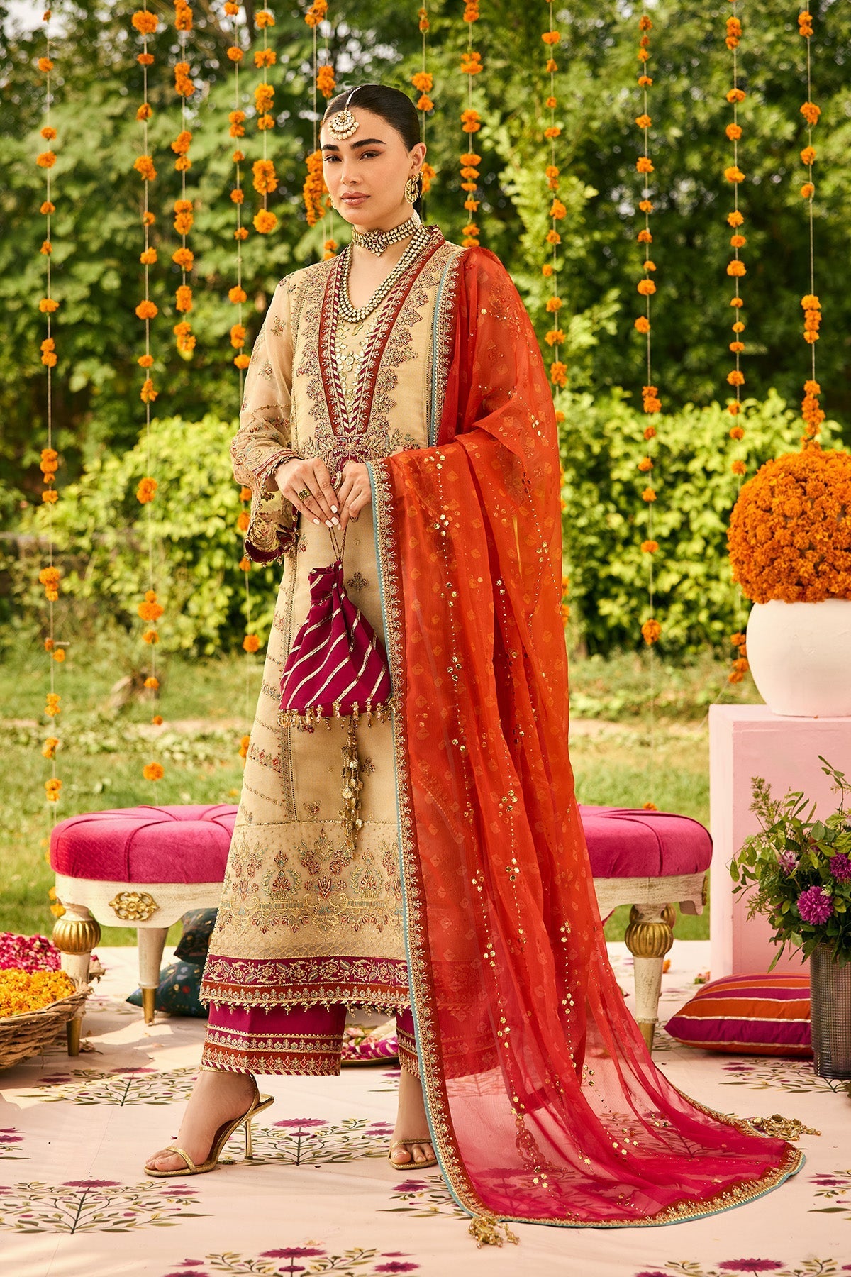 Alizeh | Shehnai The Festive Edit | AF-ZN-2219-Dilruba - Formal Dress - available at Maria Faisal in UK and USA.
