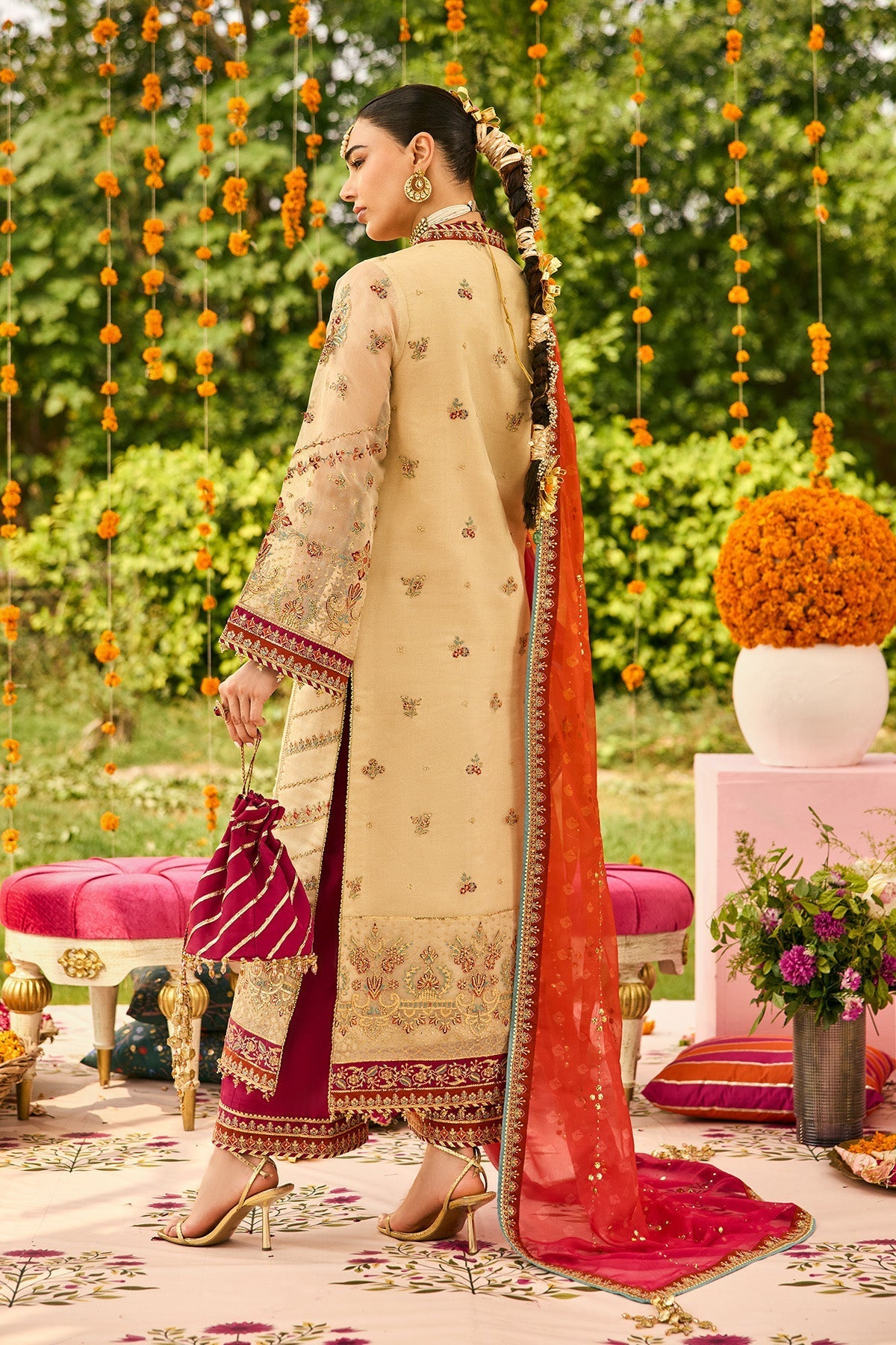 Alizeh | Shehnai The Festive Edit | AF-ZN-2219-Dilruba - Formal Dress - available at Maria Faisal in UK and USA.