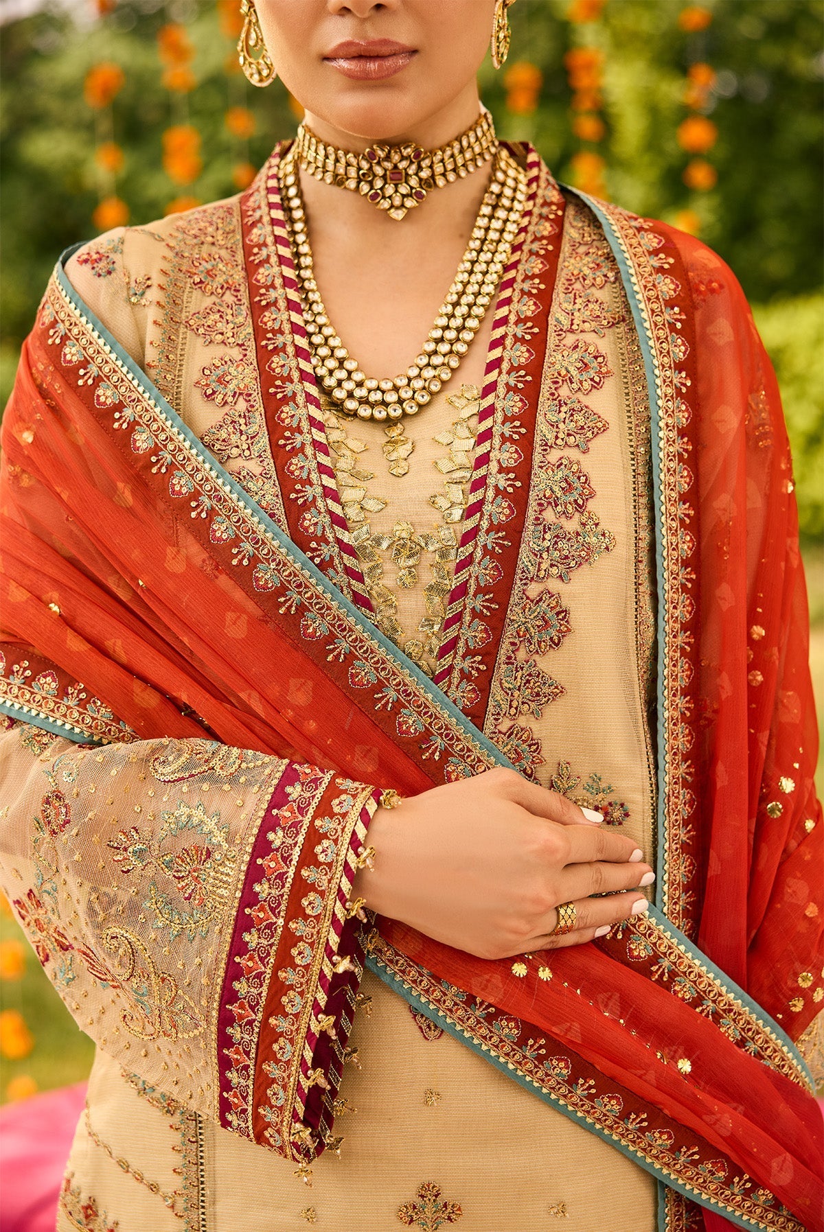 Alizeh | Shehnai The Festive Edit | AF-ZN-2219-Dilruba - Formal Dress - available at Maria Faisal in UK and USA.