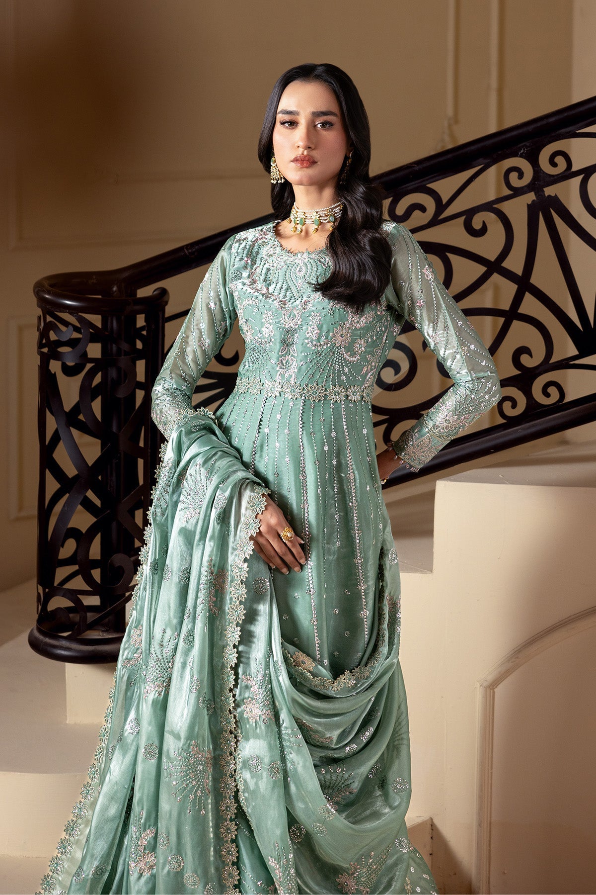 Alizeh | Aaina A Reflection of Elegance | AF-SS-2241-Aidah - Dress - available at Maria Faisal in UK and USA.
