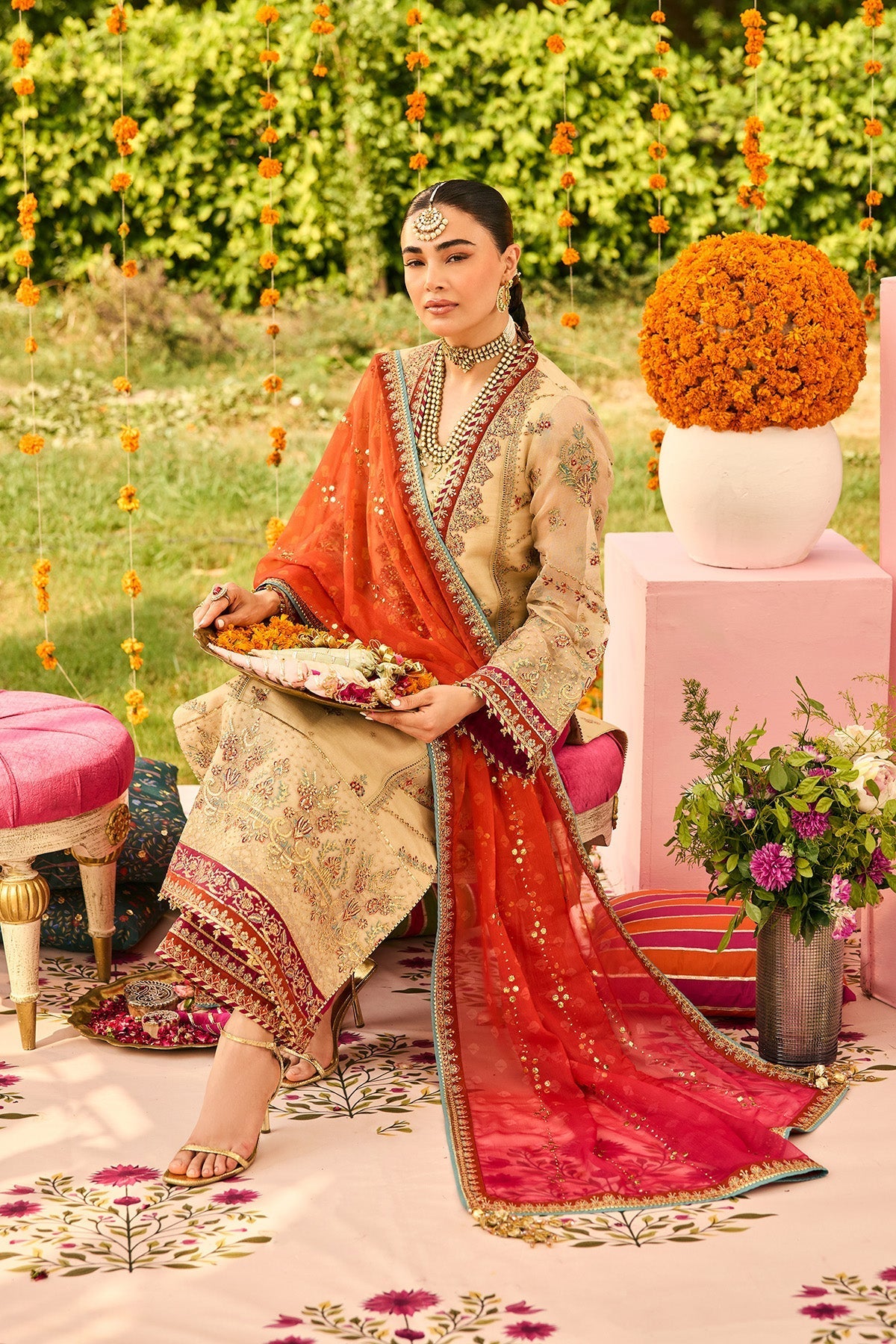 Alizeh | Shehnai The Festive Edit | AF-ZN-2219-Dilruba - Formal Dress - available at Maria Faisal in UK and USA.