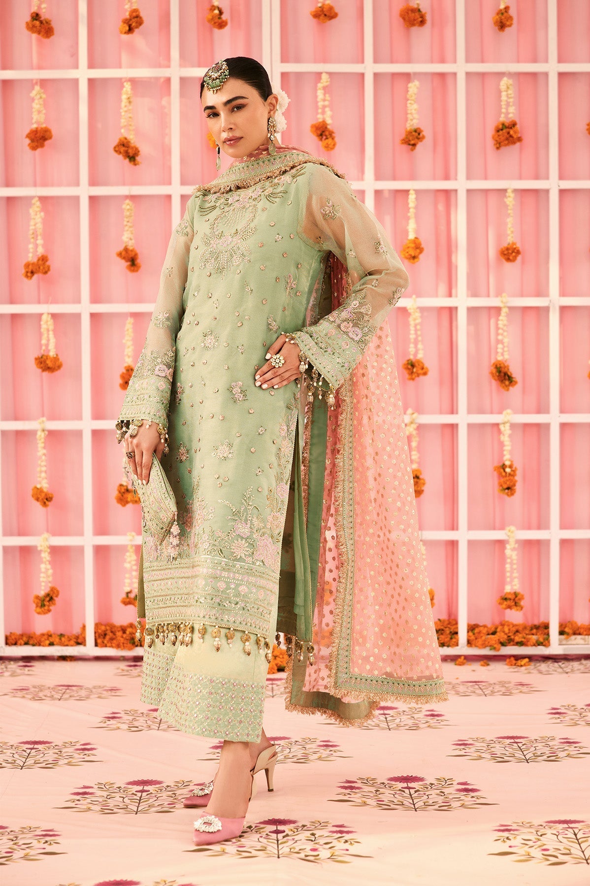 Alizeh | Shehnai The Festive Edit | AF-ZN-2217-Libaan - Formal Dress - available at Maria Faisal in UK and USA.