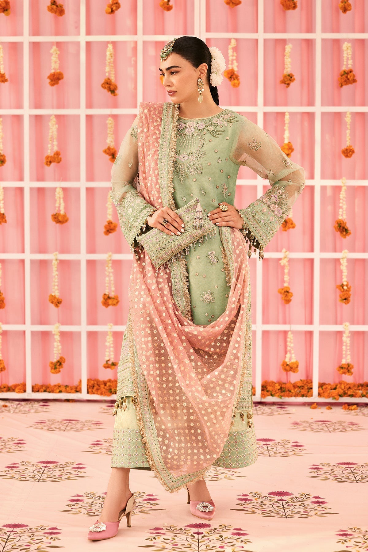 Alizeh | Shehnai The Festive Edit | AF-ZN-2217-Libaan - Formal Dress - available at Maria Faisal in UK and USA.