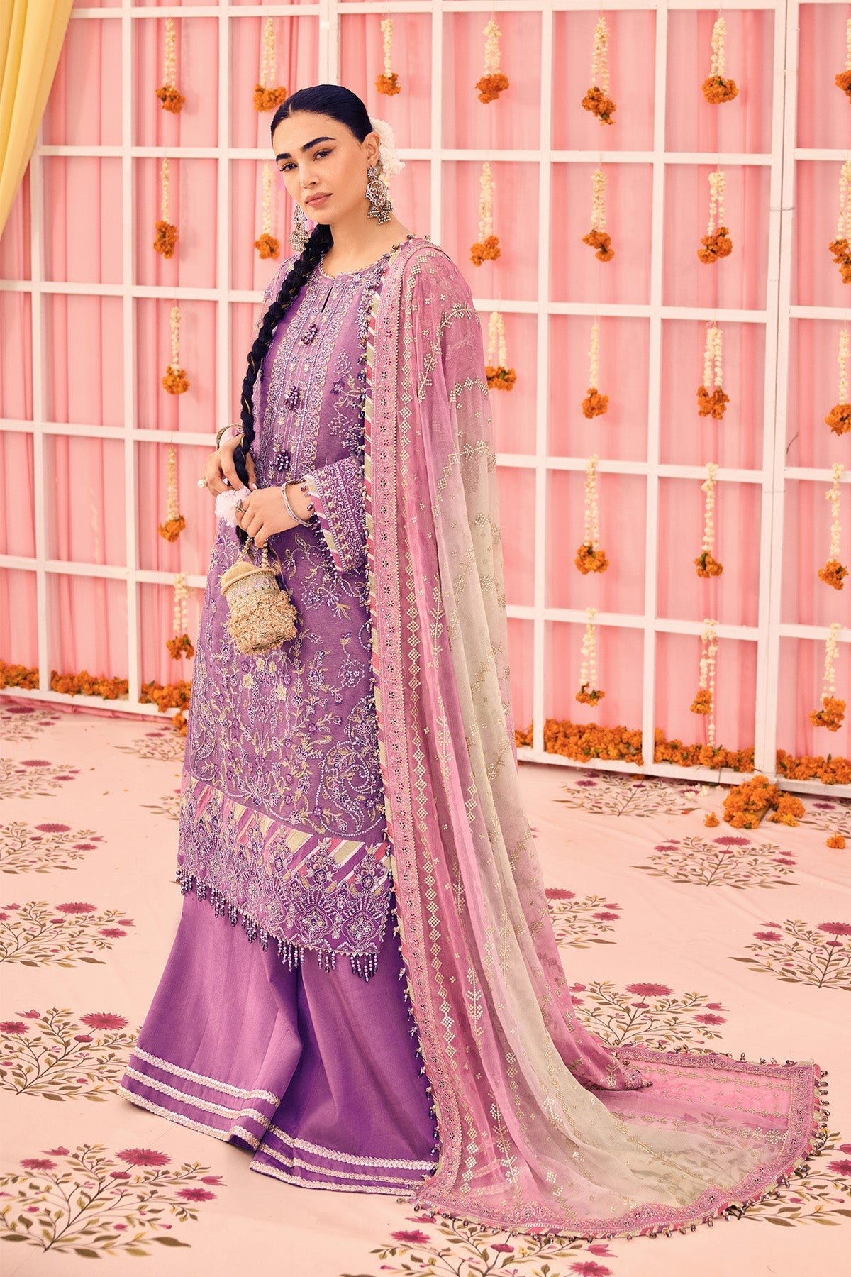 Alizeh | Shehnai The Festive Edit | AF-ZN-2220-Zari - Formal Dress - available at Maria Faisal in UK and USA.