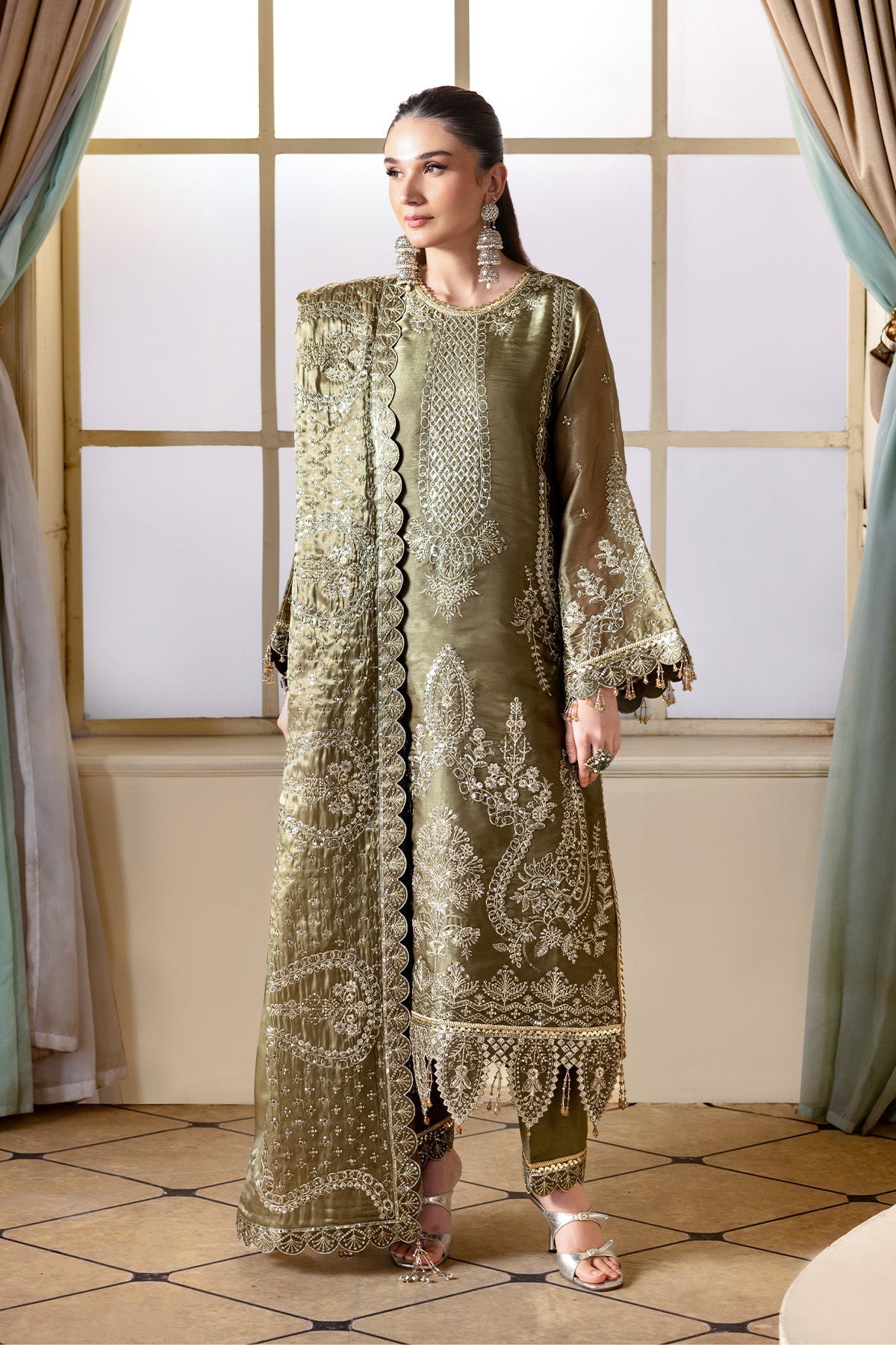 Alizeh | Aaina A Reflection of Elegance | AF-SS-2236-Hoorab - Dress - available at Maria Faisal in UK and USA.