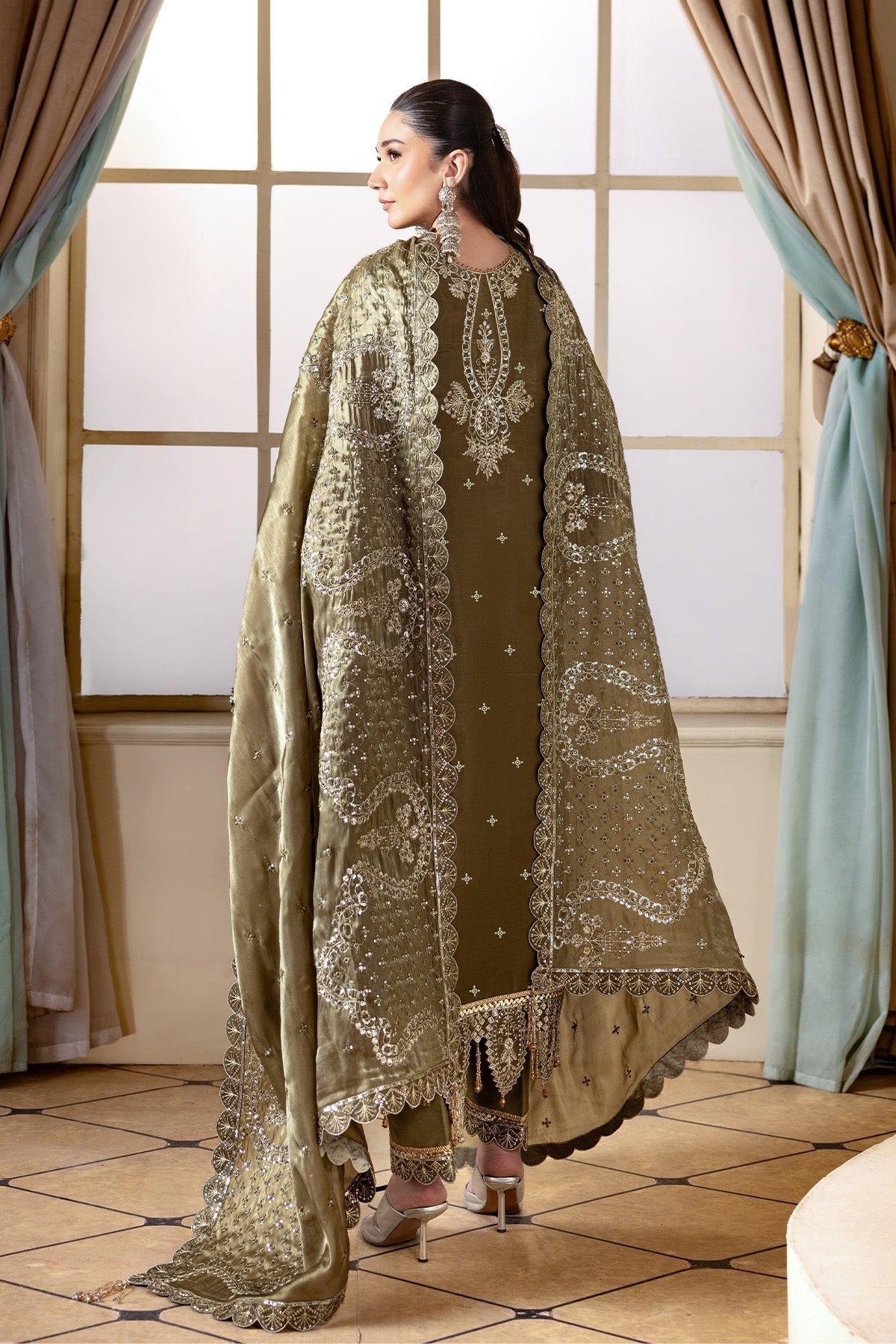 Alizeh | Aaina A Reflection of Elegance | AF-SS-2236-Hoorab - Dress - available at Maria Faisal in UK and USA.