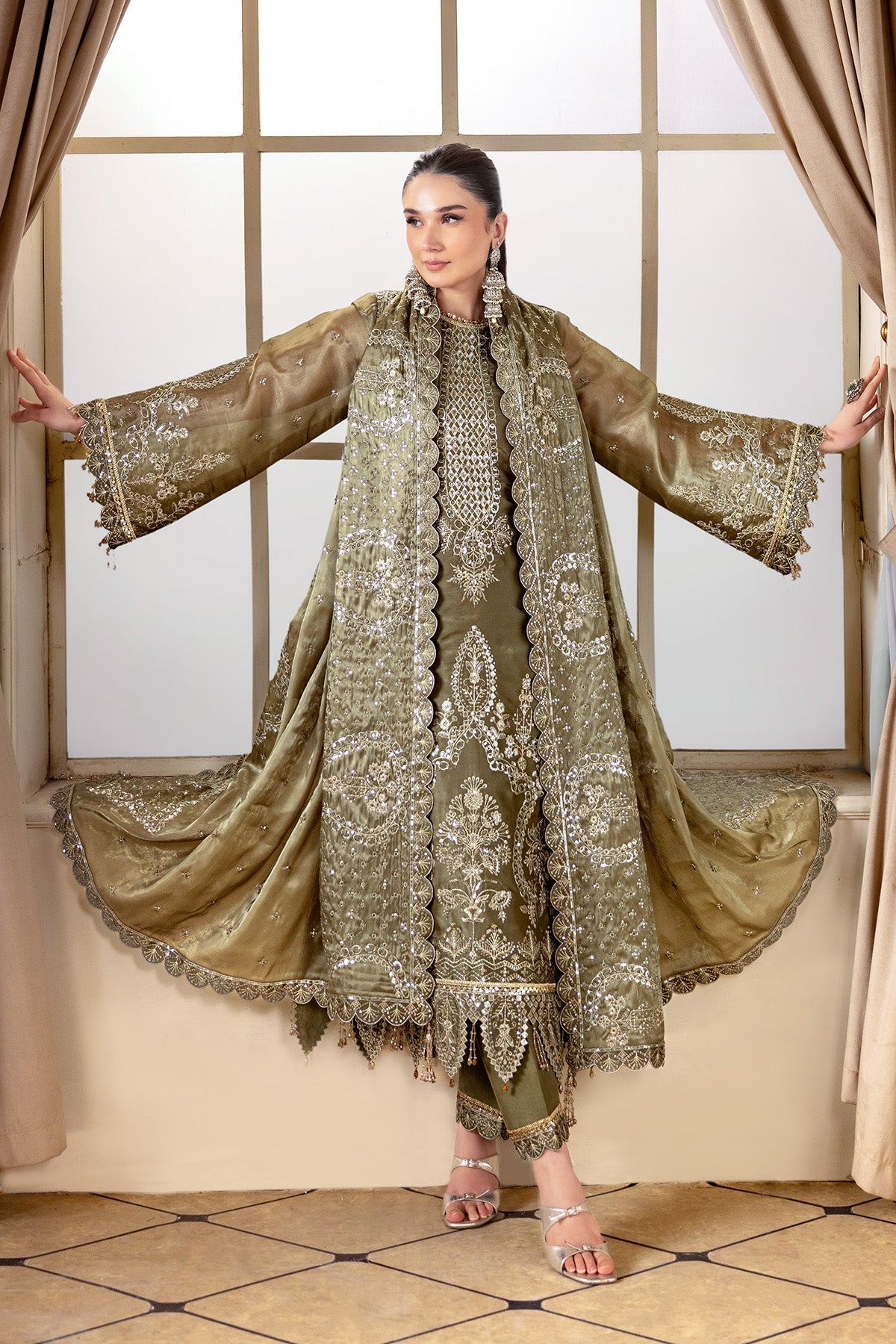Alizeh | Aaina A Reflection of Elegance | AF-SS-2236-Hoorab - Dress - available at Maria Faisal in UK and USA.