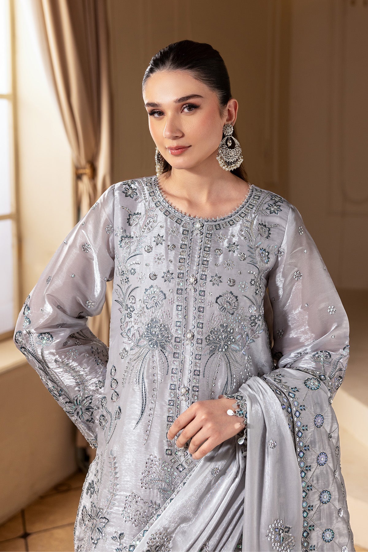 Alizeh | Aaina A Reflection of Elegance | AF-SS-2245-Safira - Dress - available at Maria Faisal in UK and USA.
