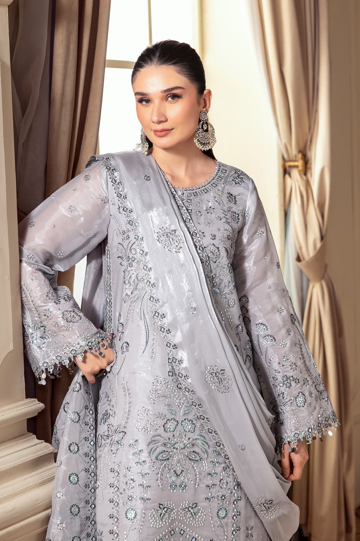 Alizeh | Aaina A Reflection of Elegance | AF-SS-2245-Safira - Dress - available at Maria Faisal in UK and USA.