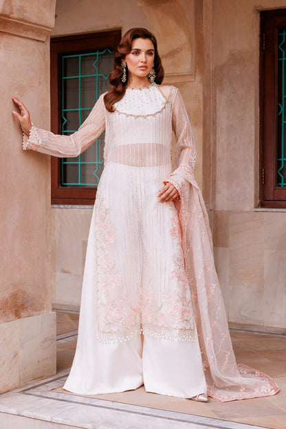 Mina Kashif | Shahbano Luxury Pret 24 | Faith - Designer Dress with Intricate embroidery and embellishments. Shop elegent wedding dress at Maria Faisal.