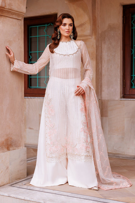 Mina Kashif | Shahbano Luxury Pret 24 | Faith - Designer Dress with Intricate embroidery and embellishments. Shop elegent wedding dress at Maria Faisal.