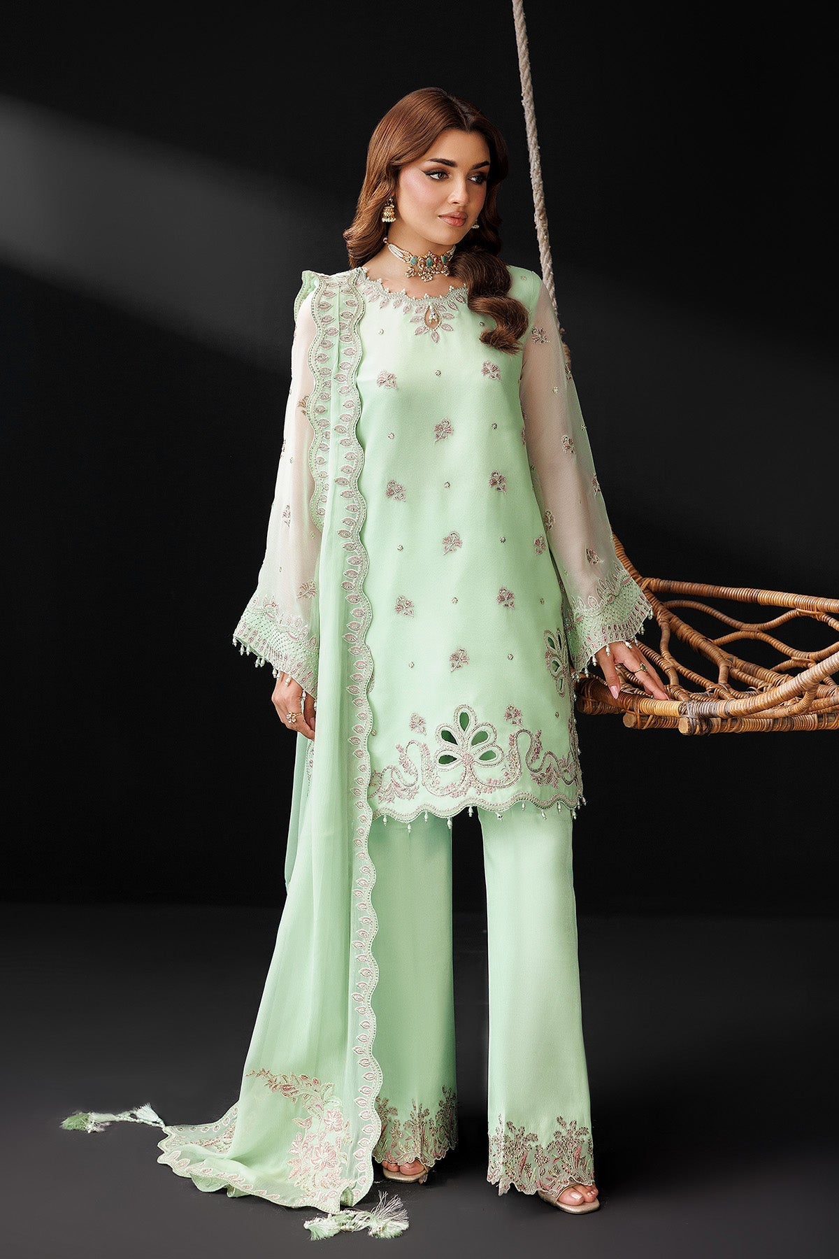 Alizeh | Dua Formals 26 | AF-DUA-3038-Opaline - Dress - available at Maria Faisal in UK and USA.
