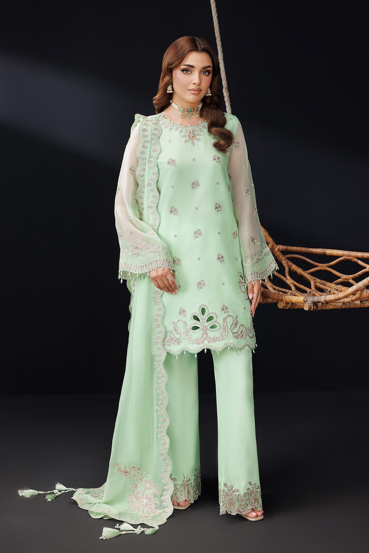Alizeh | Dua Formals 26 | AF-DUA-3038-Opaline - Dress - available at Maria Faisal in UK and USA.