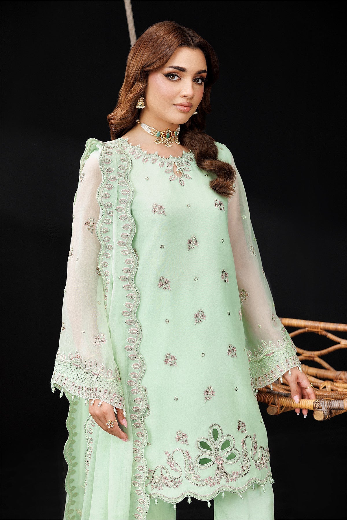 Alizeh | Dua Formals 26 | AF-DUA-3038-Opaline - Dress - available at Maria Faisal in UK and USA.