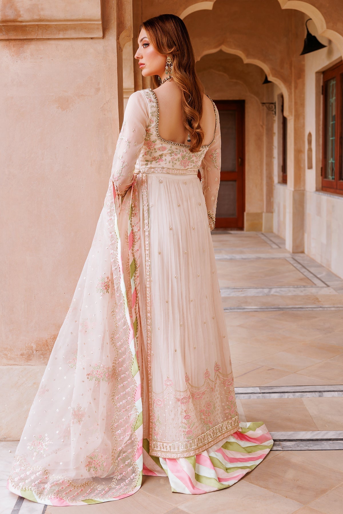 Mina Kashif | Shahbano Luxury Pret 24 | Jazmin - Designer Dress with Intricate embroidery and embellishments. Shop elegent wedding dress at Maria Faisal.